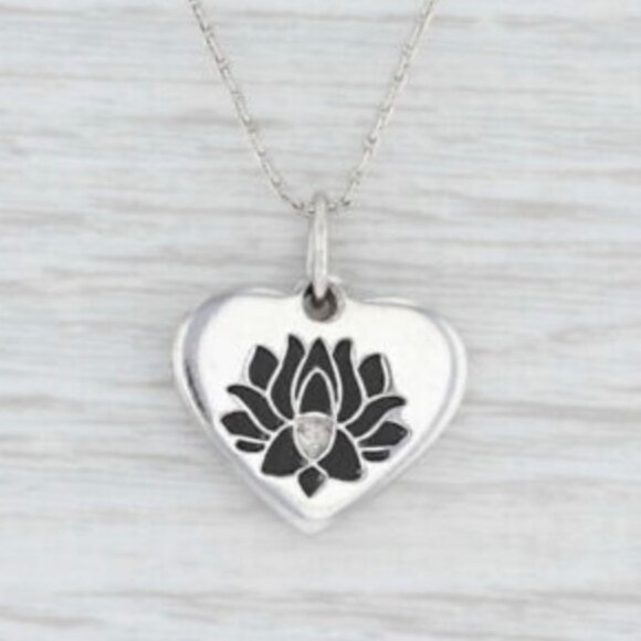 Alex and Ani Lotus Flower Peace Petals Silver Adjustable Necklace 10"- 13" - Picture 1 of 6